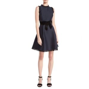 Kate Spade Velvet Bow Fit and Flare Dress Size 6 NWT
